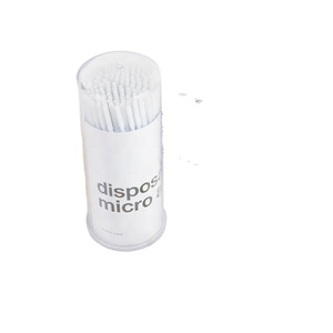 100 Hisopos de Algodón Blancos de Cabeza Larga, Palitos de Plástico <span class=keywords><strong>para</strong></span> Limpieza de <span class=keywords><strong>Pestañas</strong></span>, Microcepillos <span class=keywords><strong>para</strong></span> Remover Rímel, <span class=keywords><strong>para</strong></span> Maquillaje y Uso Diario - Product Image 2