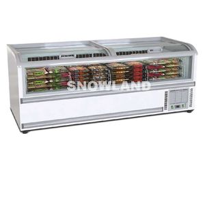 Supermercado Equipo de refrigeración comercial Alimentos congelados Pequeña puerta de vidrio Cofre Isla Nevera Congelador - Product Image 1