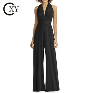 Pantalon habillé convertible élégant pour femmes Combinaison en jersey à jambes larges multidirectionnelles - Product Image 6