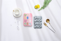 Moule en silicone à 12 cavités, design animaux, de qualité alimentaire, réutilisable, mignon, magnétique, pour chocolat, bonbons et glaçons DIY