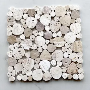 Mosaicos de piedra de guijarros naturales de Guangdong Foshan mosaico 300x300mm