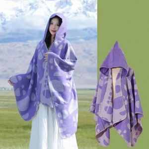 Hot Selling Custom Mexican Poncho for Women Winter <b>Wool</b> Scarf Shawl with <b>Cape</b> Character Pattern Hand Drawn Design - Product Image 3
