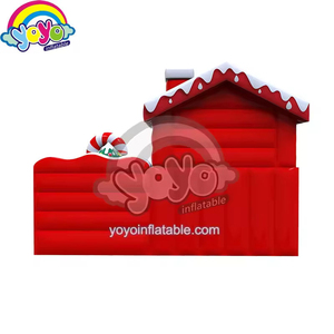 Tobogán Inflable Navideño con Diseño de Muñeco de Nieve, Red de Seguridad, Ideal para Fiestas Navideñas en el Patio Trasero - Product Image 3