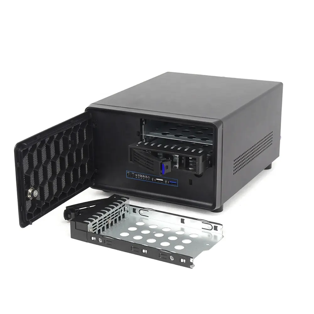 microatx nas network storage server case cabinet 2 bays 2 hdd