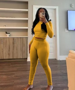 ชุดโยคะยาวพิมพ์ลายยืดหยุ่นน้ำหนักเบา รุ่นวินเทจ RUIQUWIN ผ้าถัก ระบายอากาศได้ดี เป็นมิตรกับสิ่งแวดล้อม เสื้อและกางเกงเข้าชุด เหมาะสำหรับใส่พักผ่อน - Product Image 3