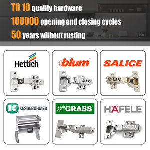 Nhà Hạnh Phúc $2999 thiết lập Chất lượng cao tùy chỉnh thiết kế hiện đại sơn mài bóng màu xám Tủ Bếp thiết lập PVC MDF kích thước nhỏ tủ - Product Image 5