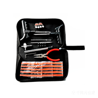 Kit universal de reparación de neumáticos Soda Tools: herramienta para bicicletas y coches, perforador de orificios en horquillas, tiras de goma para fijar fugas de aire, presión rápida.