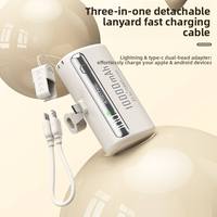 Mini batterie portable 10000 mAh en forme de capsule, batterie au lithium polymère en plastique 22,5 W, kit de charge sans batterie (étui + carte mère)