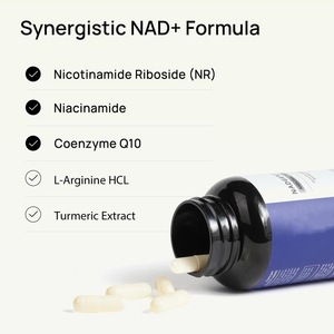 Cápsulas de Nicotinamida Ribósido (NR), Niacinamida, CoQ10, Extracto de Cúrcuma y <span class=keywords><strong>L</strong></span>-Arginina, 30 Cápsulas, OEM, Marca Privada ODM, Envío Rápido - Product Image 2