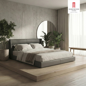 Juego de Dormitorio Premium Negro, Cama King Size Moderna con Tapicería de Cuero, <span class=keywords><strong>Suite</strong></span> para Recámara Principal - Product Image 3