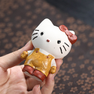 ชุดน้ำชาแมวสุดสร้างสรรค์ชุดน้ำชาสำหรับสัตว์เลี้ยงลายการ์ตูนสุดสร้างสรรค์ชุดกังฟูสำหรับตกแต่งบ้าน - Product Image 2