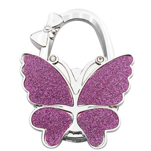 Bolso colgante de mariposa esmerilada, gancho plegable para bolso de mujer, hebilla, accesorios para bolso, gancho lateral para mesa portátil - Product Image 3