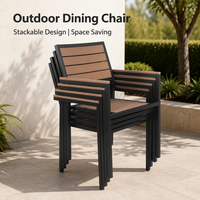 Ensemble Table et Chaises de Repas en Aluminium pour Terrasse, Mobilier de Jardin et Restaurant Extérieur, Meilleures Ventes