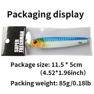 Señuelo de pesca Ya Jie Slow Swing Jig de 80g para pesca en mar, pesca desde embarcación, hundimiento rápido, cebo de fondo para peces de agua salada. - Product Image 5
