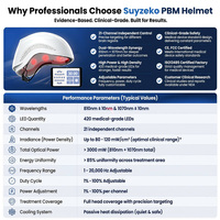 Casque de photobiomodulation cérébrale Suyzeko 810nm 1070nm à LED infrarouges proches pour la rééducation neurologique professionnelle
