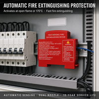 Extincteur automatique à aérosol thermique QRR0.01G/S-CFLC, dispositif d'extinction d'incendie pour armoire électrique, boîte à batterie EN15276