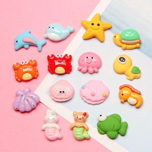 Breloques en résine animaux marins 2026 : <span class=keywords><strong>Crabe</strong></span> et étoile de mer pour accessoires de bijoux, pinces à cheveux DIY, breloques pour chaussures, possibilité d'ajouter des crochets - Product Image 1