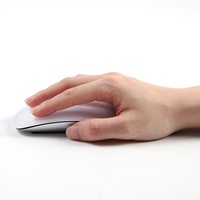 Upgrade Terbaru Mini BT Mute Ultra Slim Portable 5.8GHz Wireless 3D Magic Mouse Sensitif Arc Touch Isi Ulang Tersedia