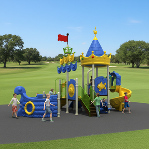 Aire de jeux extérieure <span class=keywords><strong>commerciale</strong></span> en plastique pour enfants, fabriquée en Chine, pour les écoles maternelles - Product Image 1