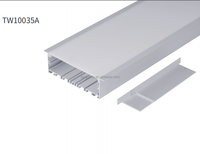 Profilé LED en aluminium personnalisé série T5 W100x35mm 6000, revêtement poudré, découpe et soudure, éclairage intérieur/bureau, décorations