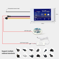 Tuya 12V 5A 60W calendrier numérique LED miroir grande Station météo Simple horloge inductive capteur tactile commutateurs connectivité WIFI