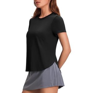 Camiseta Deportiva de Manga Corta para Mujer, Talla Grande, Camiseta de Tenis con Aberturas Laterales, Protección UV, Ropa Deportiva Activa - Product Image 1