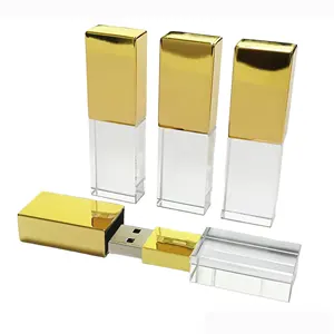 Rose Gold Kristall Cristal Transparent USB 3.0 Flash Stick 32G 64gb 128gb angepasst logo crystol USB-sticks mit box