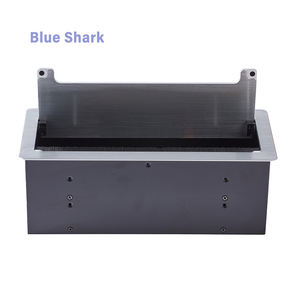 Prise de courant encastrée en aluminium à ouverture rabattable, anti-poussière, avec brosse, pour table de conférence, fournie directement par l'usine - Product Image 1