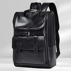Grand sac de voyage en cuir imperméable à la mode pour l'extérieur sacs à dos personnalisés sac à dos décontracté pour collège sac pour ordinateur portable sac à dos