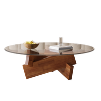 Nouveauté Table basse esthétique en bois massif avec design triangulaire Mobilier de maison personnalisé de qualité Caractéristique décorative Offre Spéciale