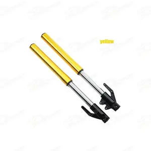 Suspensi Shock garpu depan kuning, untuk 2 tak 47cc 49cc sepeda listrik Orion Apollo Mini Dirt Bike Minimoto