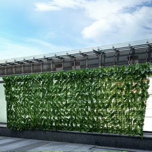 Clôture en feuilles artificielles - Résistante aux UV, écologique, légère, durable, décoration végétale en plastique pour <span class=keywords><strong>intérieur</strong></span> et extérieur - Product Image 3