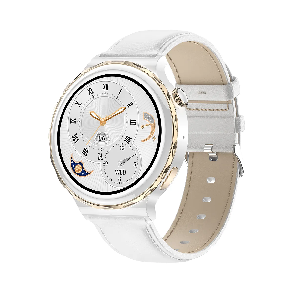 Best Selling Women Round Full Touch Screen Smartwatch With Heart Rate Monitor NFC Wearable Device