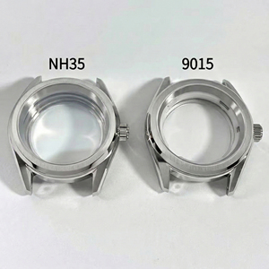 Boîtier de montre personnalisé en acier inoxydable 38 mm 9015, résistance à l'eau 100 m, verre saphir, compatible avec un cadran de 28,5 mm, adapté au mouvement NH35 - Product Image 1