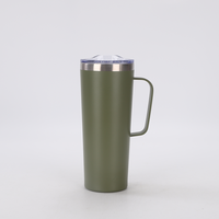 Ensemble de gobelets à café tasse avec poignée fabrication de bouteilles d'eau personnalisées flacons sous vide en acier inoxydable verres 15oz 20oz 30oz