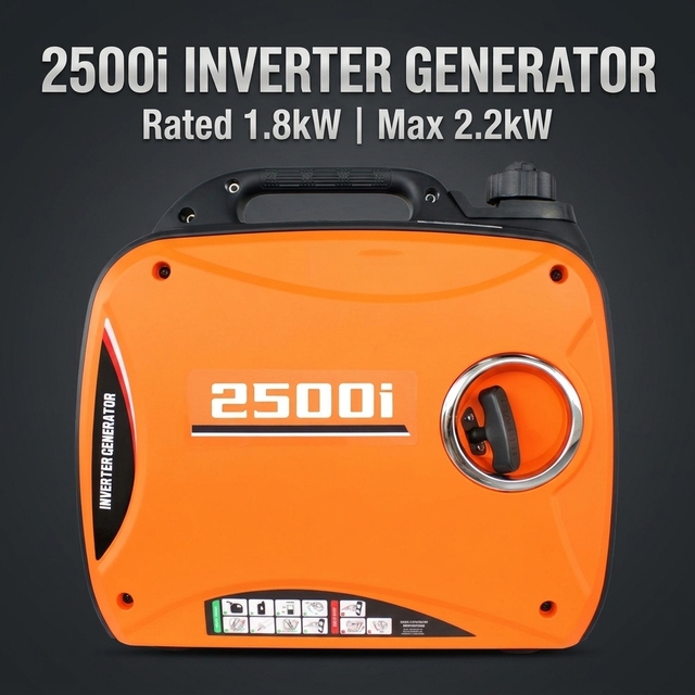 2500i 2.2kW Max 4-Stroke Compact Suitcase Inverter Generator Ultra Quiet Portable Power Station for Camping RV Backup CE