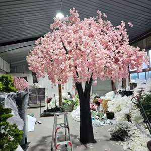Arbre floral <span class=keywords><strong>japonais</strong></span> Sakura S-CT, arbre artificiel en soie rose, fleurs de cerisier artificielles, décoration intérieure pour Thanksgiving et Noël - Product Image 2