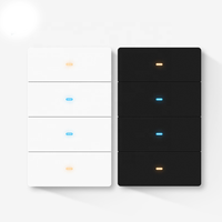 Nouveau commutateur d'éclairage domestique WiFi gris Tuya Smart 1 2 3 4 Gang PC Button Switch collabore avec Google Assistant Alexa