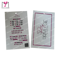 Emballage élégant d'étiquette volante de perruque d'extension de cheveux de logo personnalisé carte de remerciement et autocollant
