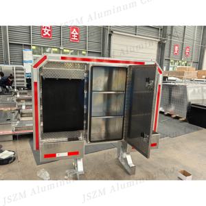 Rak Kabin Aluminium Satu Pintu 68 inci TINGGI X 80 inci LEBAR dengan Braket Pemasangan dan Baut-U - Product Image 3