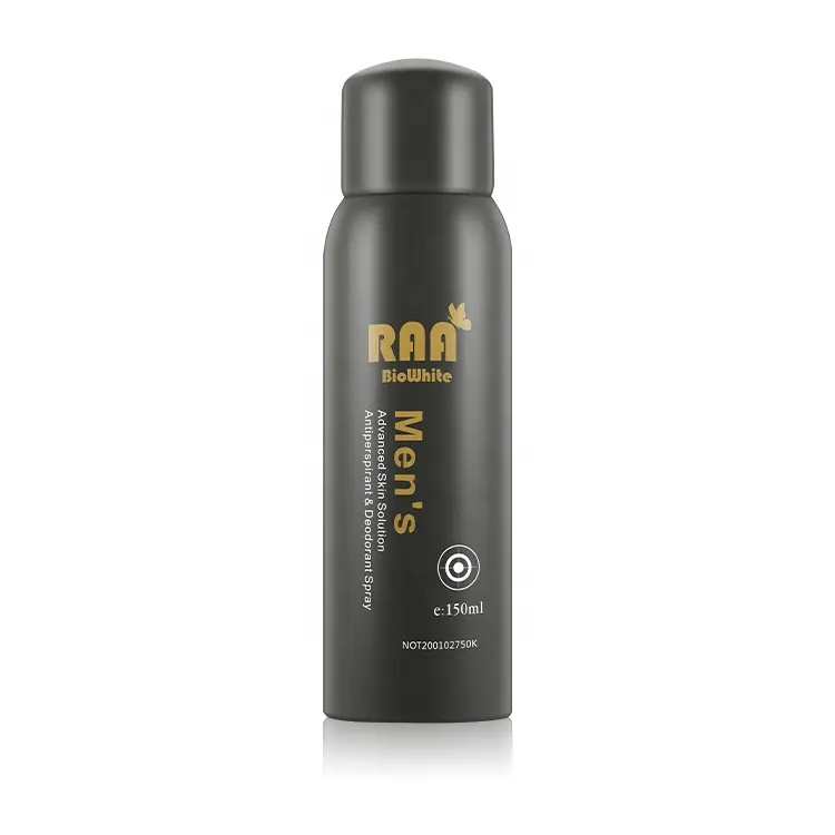 Spray antitraspirante per uomo di lunga durata con etichetta privata all'ingrosso spray deodorante senza alcool ascellare all'ingrosso