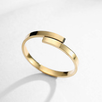 MW Custom Damen 2MM Edelstahl Wickel ringe Minimalisti scher Party-Schmuck im klassischen Stil Verstellbare Buchstaben Symbole CNAS