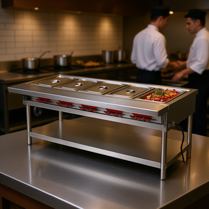 Calentador de Alimentos Eléctrico Comercial de 18 Cuartos de Galón, Acero Inoxidable, Equipo de Calentamiento de Alimentos Eléctrico de Grado Restaurante - Product Image 2