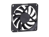 Industrieller schlanker DC8010 80mm 5V/12V/24V bürstenloser Axiallüfter aus Kunststoff, ODM, mit Doppelkugel-/Gleitlager, geräuscharm