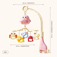 Mainan Gantung Tempat Tidur Bayi SY Newborn Berbahan Plastik dengan Desain Ayam Lucu, Dilengkapi Remote Control, Musik & Lampu Menyala untuk Kamar Bayi