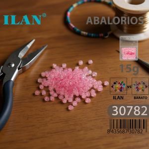 Perline Ilan 6mm Trasparenti Rosa Chiaro 15g per Creazione di Gioielli - Product Image 3
