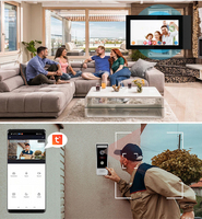 Moniteur d'intérieur tactile de 7 pouces 1080p 4 fils Tuya Wifi vidéo sonnette interphone déverrouillage visuel