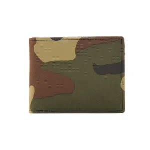 Hot Selling Trendy Camo Leather Wallet Logo Customized Men Camouflage Wallets