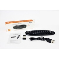 Clavier de télévision intelligente sans fil multilingue rétroéclairé directement en usine OEM Mini clavier télécommandé rétroéclairé en 7 couleurs