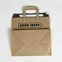 Sacs en papier kraft de qualité alimentaire avec poignée robuste et logo personnalisé pour café, lait, thé à emporter – Vente en gros